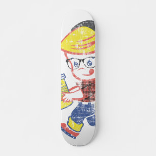 Skateboard Hipster Boy mal angustiado ilustracion de parodia