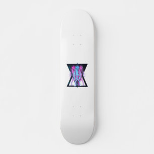 Skateboard Hipster comonauta rosa y azul