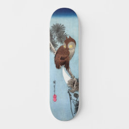 Skateboard Hiroshige - Lechuza de Cuerno, Pino y Luna de Crec
