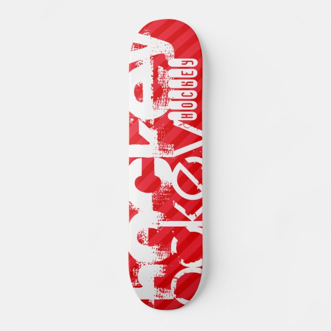 Skateboard Hockey; franjas rojas escarlatas (Anverso)
