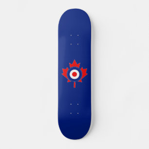 Skateboard Hoja de arce canadiense Roundel Mod en azul