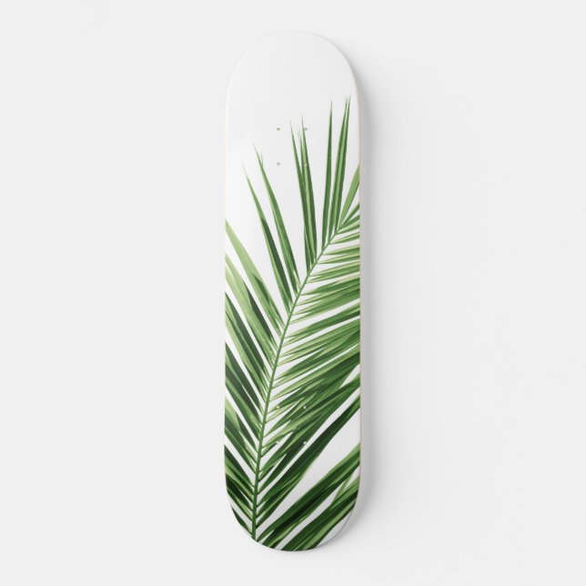 Skateboard Hoja de palma #1 #minimo #pared tropical #decoraci (Anverso)