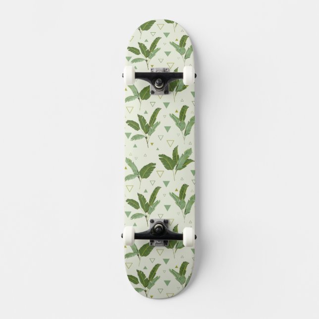 Skateboard Hoja del plátano con los triángulos (Anverso)