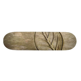 Skateboard Hoja grabada