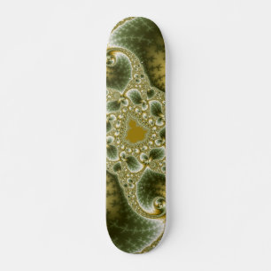 Skateboard Hoja Y Oro - Arte Fractal
