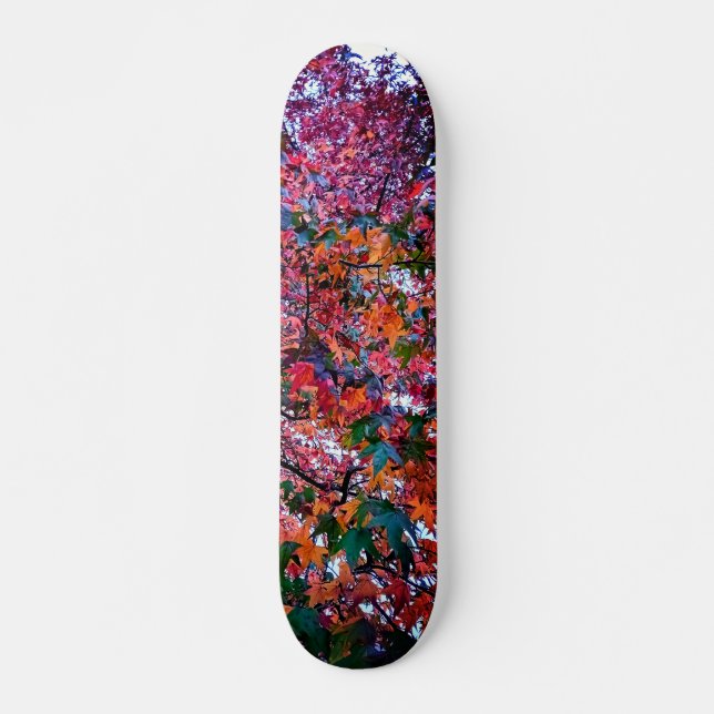 Skateboard Hojas brillantes (Anverso )