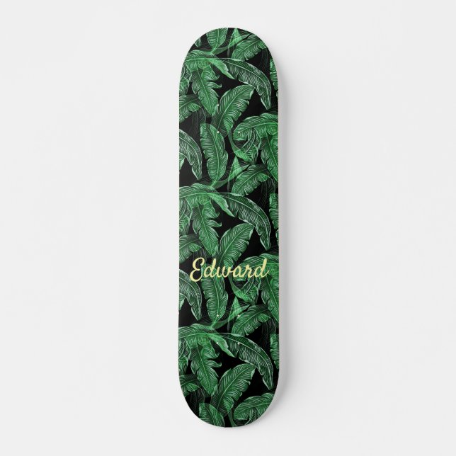 Skateboard Hojas de jungla cálidas (Anverso )