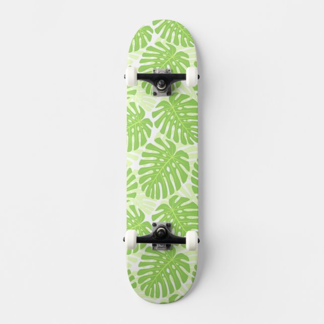 Skateboard Hojas de la planta tropical - modelo de Monstera (Anverso)