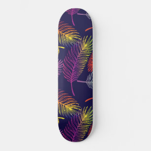 Skateboard Hojas de Palma Coloridas Árbol Tropical Vibracione