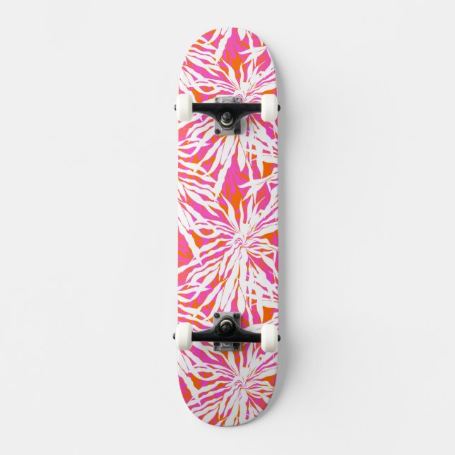 Skateboard Hojas de palma tropicales (Anverso)