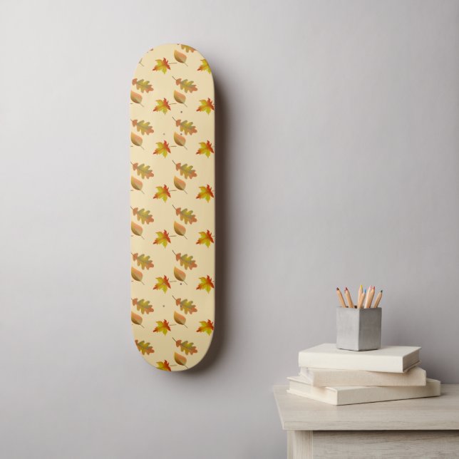 Skateboard Hojas de roble acogedoras de arce de otoño (Arte de la pared)