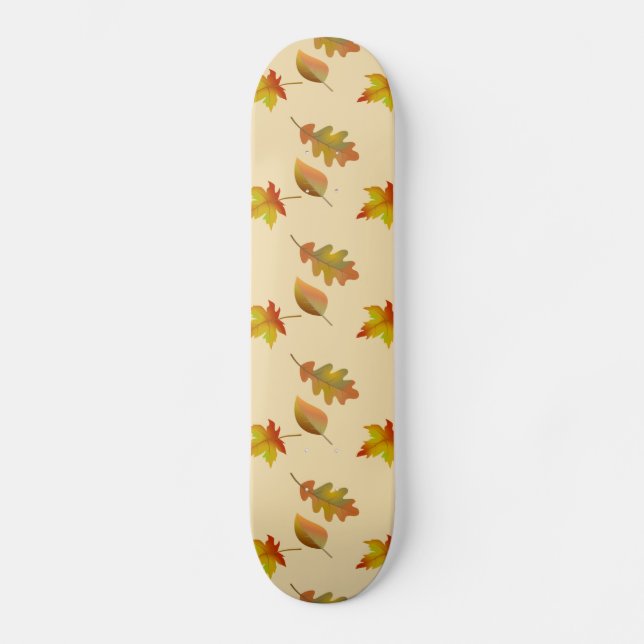 Skateboard Hojas de roble acogedoras de arce de otoño (Anverso)