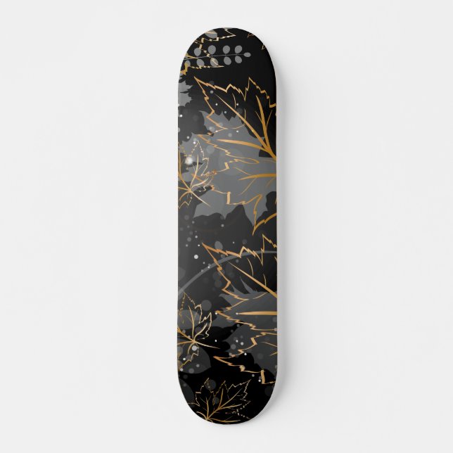 Skateboard Hojas doradas 5 (Anverso )