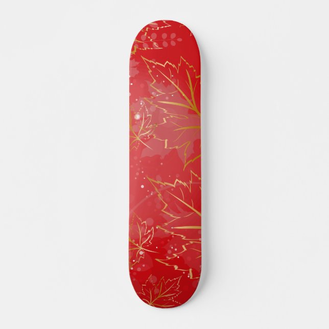 Skateboard Hojas doradas 6 (Anverso )
