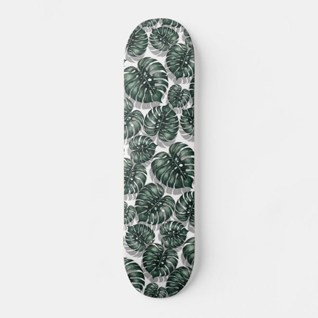 Skateboard Hojas tropicales (Anverso)