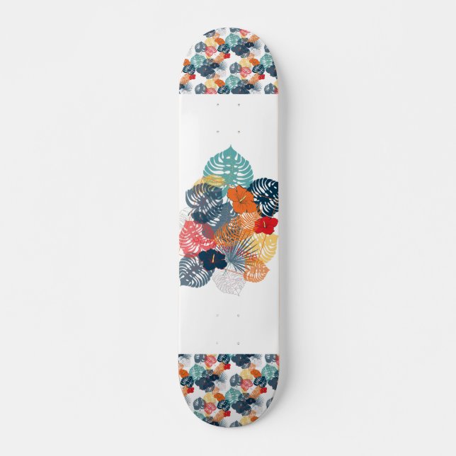 Skateboard Hojas tropicales (Anverso )