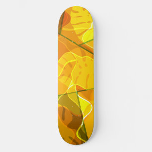 SKATEBOARD HOJAS TROPICALES ABSTRACTAS