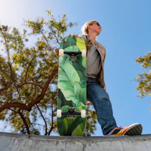 Skateboard Hojas Tropicales Abstracto Botánico Jungla Natural