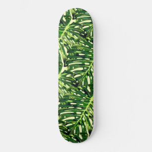Skateboard Hojas tropicales de Monstera - Viaje verde