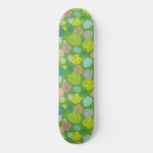 Skateboard Hojas tropicales multicolores 8