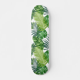 Skateboard Hojas tropicales verdes