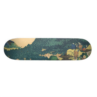 Skateboard Hokusai: Los árboles de pino circulares de Aoyama