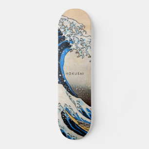 Skateboard Hokusai Original Great Wave Personalizado Textos
