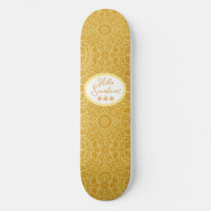 Skateboard Hola Sunshine Golden Yellow Floral