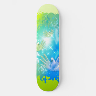 Skateboard holiES - Flying Hands Pigeons ART