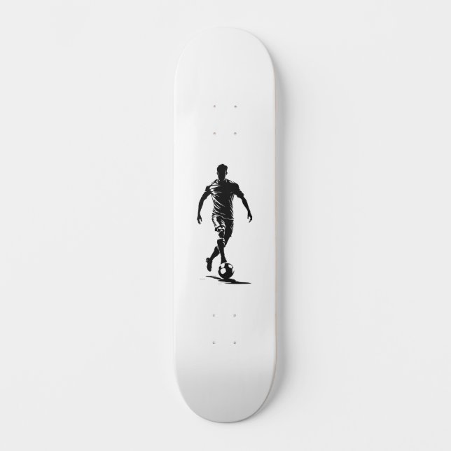 Skateboard Hombre de fútbol con balón (Anverso)