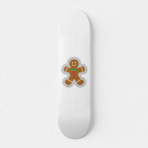 Skateboard Hombre De Gingerbread Haciendo El Ángel En La Niev
