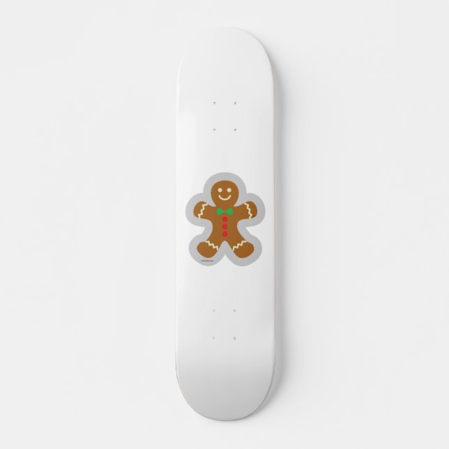 Skateboard Hombre De Gingerbread Haciendo El Ángel En La Niev (Anverso )