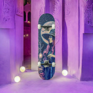 Skateboard Hora de bruja: Mágica iluminada por luna