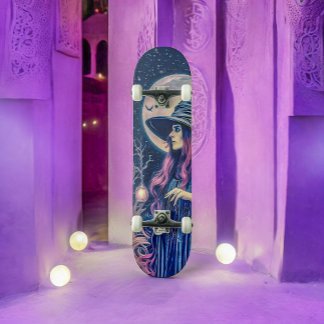 Skateboard Hora de bruja: Mágica iluminada por luna