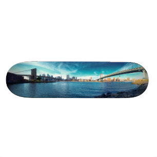 Skateboard Horizonte de Manhattan Nueva York de East River