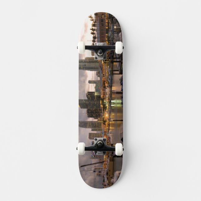 Skateboard Horizonte financiero de Miami en la oscuridad (Anverso)