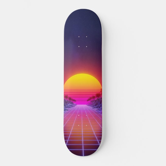 Skateboard Horizonte Retro (Anverso)