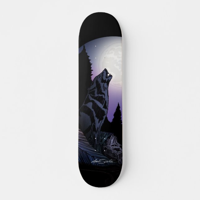 Skateboard Howling Wolf (Anverso )