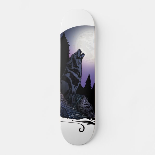Skateboard Howling Wolf (Anverso)