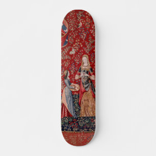 Skateboard Huele a Tapiz Medieval Lady y Unicorn