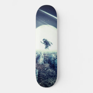 Skateboard Huelga de ducha de cometas astronautas