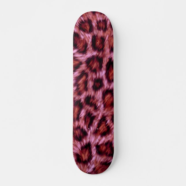 Skateboard huella de chita rosada (Anverso )