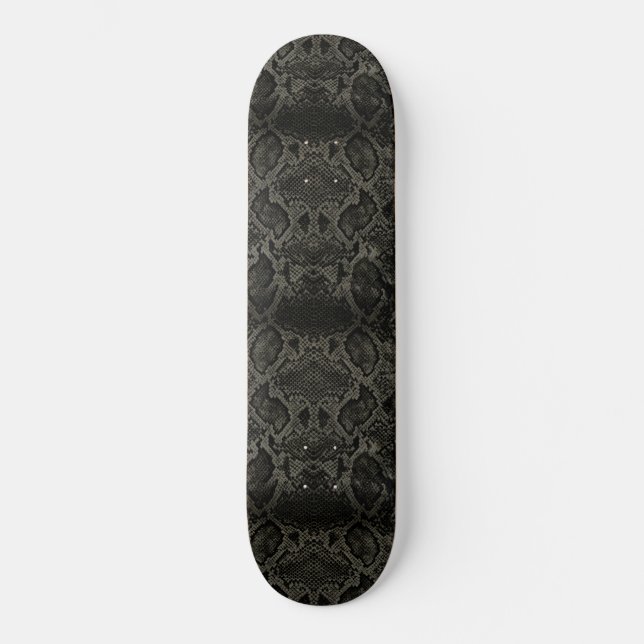 Skateboard Huella negra de serpientes (Anverso)