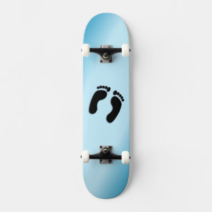 Skateboard Huellas Descalzas Azules