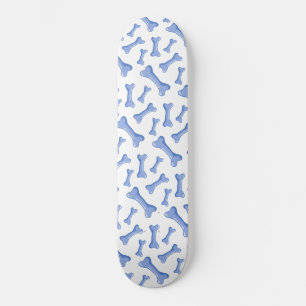 Skateboard Huesos de perro azules Delicados Cachorros Lindos 