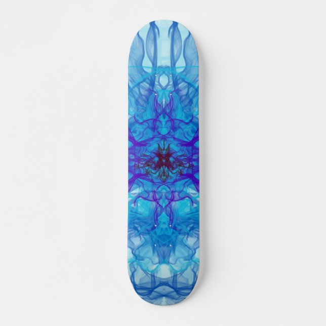 Skateboard HUMO AZUL - Arte Fractal - (Anverso )