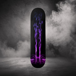 Skateboard Humo de dragón negro y morado