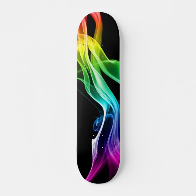Skateboard humo del arco iris (Anverso )