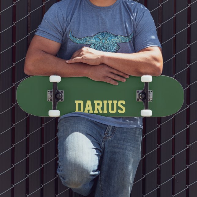 Skateboard Hunter Green Modern Name | Classic Trendy (Exterior 3)