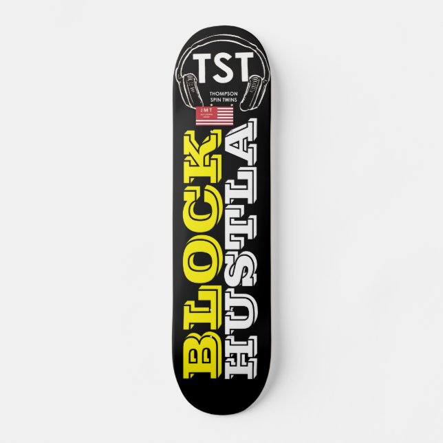 Skateboard HUSTLA NEGRO (Anverso)